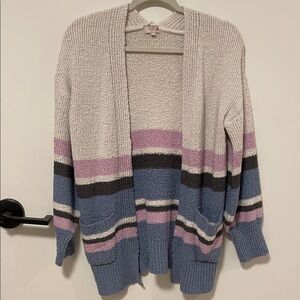 SO Multicolor Striped Cardigan Sweater